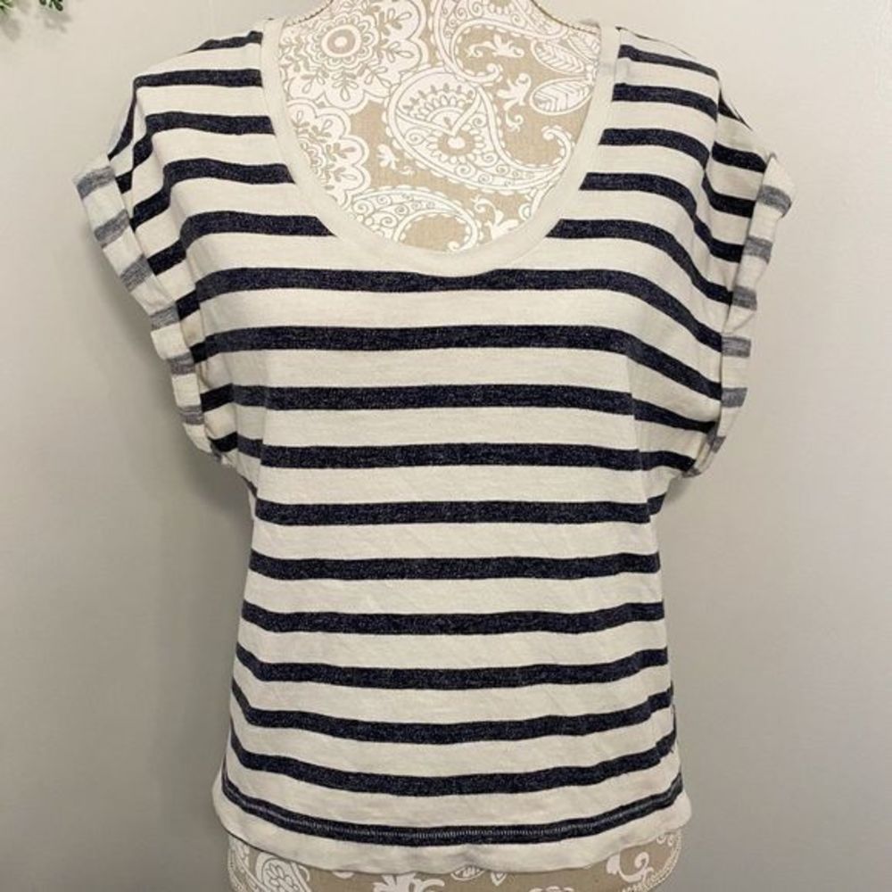 Juicy Couture Tshirt Striped Small‎ Rolled Short Sleeves